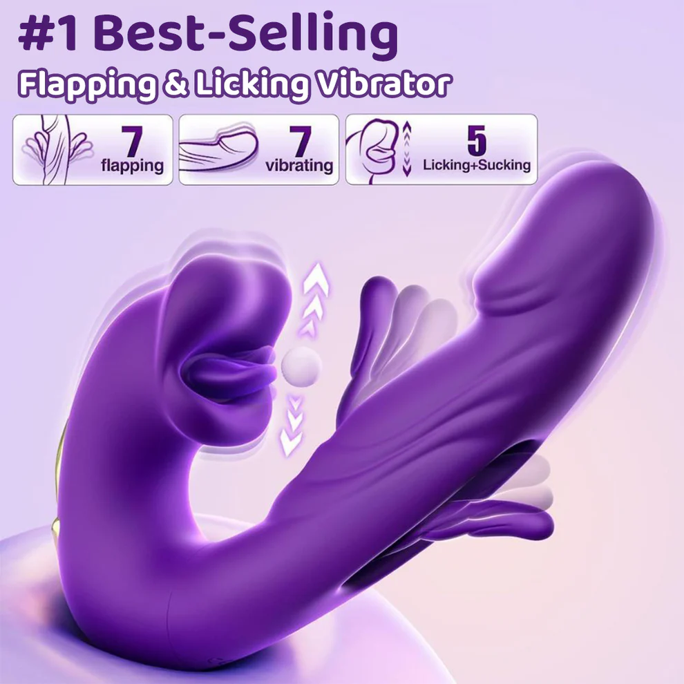 💋 2026 Upgraded LUVORA™ 4-in-1 Flapping & Licking Vibrator 5 IN 1