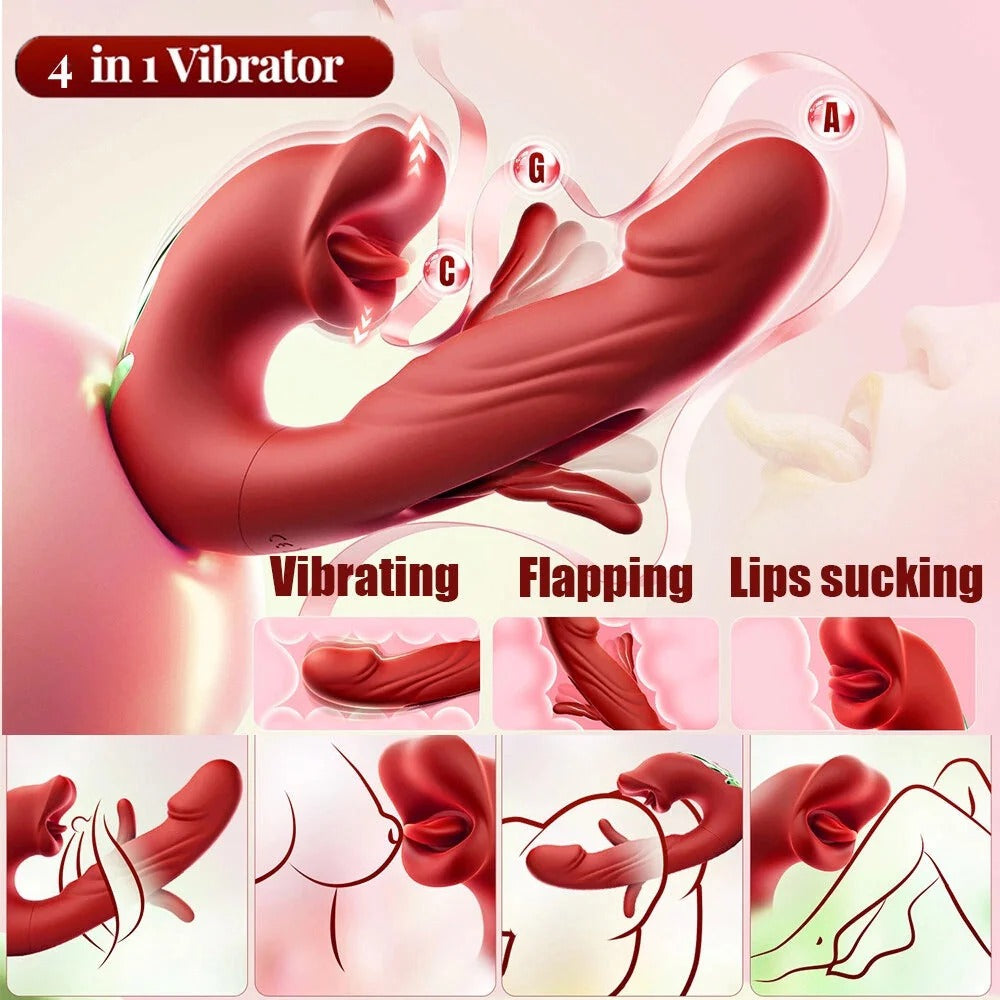 💋 2026 Upgraded LUVORA™ 4-in-1 Flapping & Licking Vibrator 5 IN 1